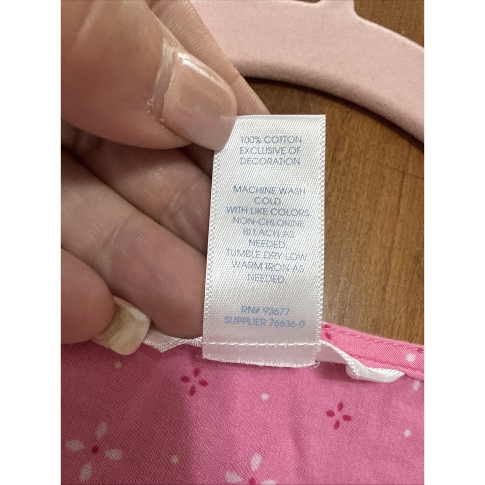 Miss Elaine Size L Women's Pink Nightgown Short Sleeve Lace Summer Cottagecore - Picture 8 of 8